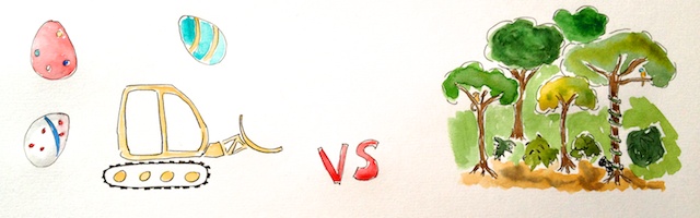 humans vs rainforest